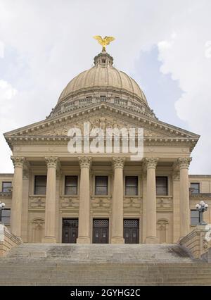 all'esterno dell'edificio del campidoglio di jackson mississippi Foto Stock