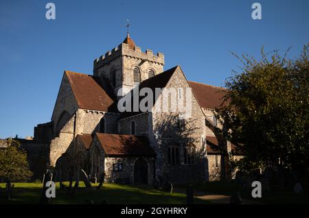 St Mary & St Blaise chiesa a Boxgrove Priory vicino Chichester, West Sussex, Inghilterra Foto Stock