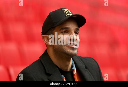 Foto di archivio datata 08-11-2019 dell'ex portiere inglese David James. L’ex portiere inglese David James è ottimista sul fatto che il genere non sarà un tema a lungo nel dibattito sugli arbitri e che l’attenzione tornerà alla qualità del processo decisionale. Data di emissione: Venerdì 8 ottobre 2021. Foto Stock