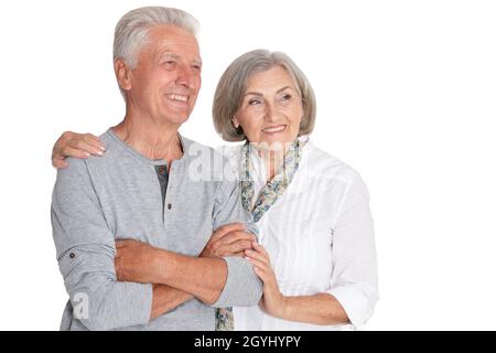 Ritratto di felice coppia in posa Foto Stock
