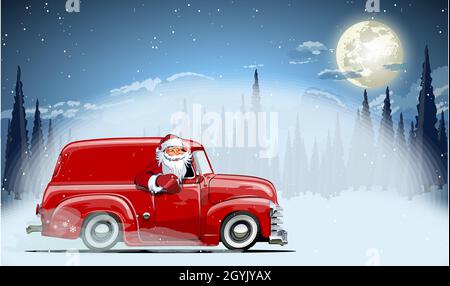 Vector Christmas Card. Disponibile il formato EPS-10 separato da gruppi e livelli per una facile modifica Illustrazione Vettoriale