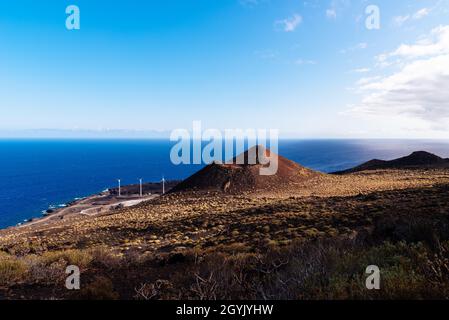 Cono di scorie vulcaniche nell'isola di la Palma Foto Stock