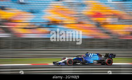 Tuzla, Turchia. 08 ottobre 2021. 63 RUSSELL George (gbr), Williams Racing F1 FW43B, in azione durante la Formula 1 Rolex Turkish Grand Prix 2021, 16° round del FIA Formula uno World Championship 2021 dall'8 al 10 ottobre 2021 sul Parco di Istanbul, a Tuzla, Turchia - Foto Franois Flamand / DPPI Credit: DPPI Media/Alamy Live News Foto Stock