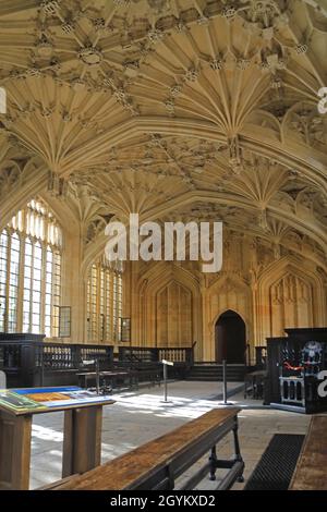 Scuola di Divinità, Old Bodleian Library, Oxford Foto Stock