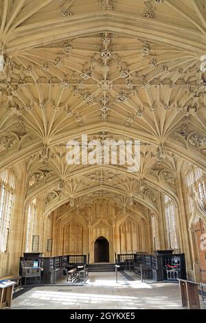 Scuola di Divinità, Old Bodleian Library, Oxford Foto Stock