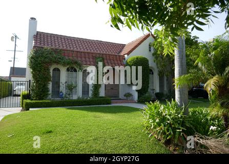 Los Angeles, California, USA 29 settembre 2021 una visione generale dell'atmosfera dell'ex casa/casa del direttore William North Croft al 229 N. Plymouth Blvd il 29 settembre 2021 a Los Angeles, California, USA. Foto di Barry King/Alamy Stock Foto Foto Stock