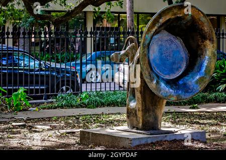 The HUMS o 'Human Universal Musical Sculpture' si trova a Washington Square, 15 novembre 2015, a New Orleans, Louisiana. Foto Stock