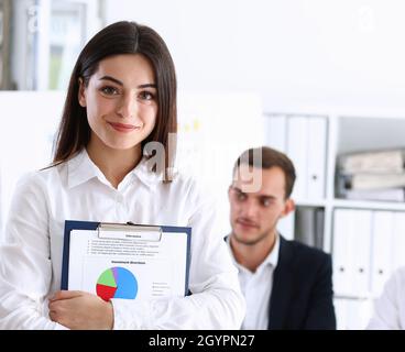 Bellezza business donna potrait Foto Stock