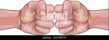 Pugno pugno pugno pugno pugno pugno pugno pugno artistico cartoon Illustrazione Vettoriale