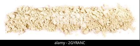 Protein Powder Banner isolato su sfondo bianco. Foto Stock