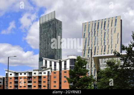 The Beetham Tower, 301–303 Deansgate, Greater Manchester, Inghilterra Foto Stock