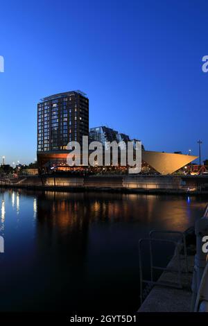 The Alchemist cocktail bar, Salford Quays, Manchester, Lancashire, Inghilterra, REGNO UNITO Foto Stock