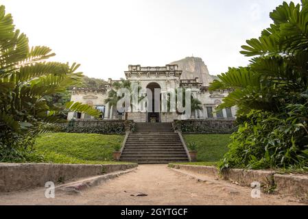 Mansion of Lage Park ai piedi del monte Corcovado a Rio de Janeiro Foto Stock