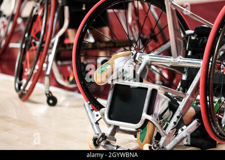 Tokyo, Giappone. 2021 agosto 29. Weman's Wheelchair Basketball: Germania vs Giappone a Tokyo paralimpic games 2020. Sedia a rotelle capovolta Foto Stock