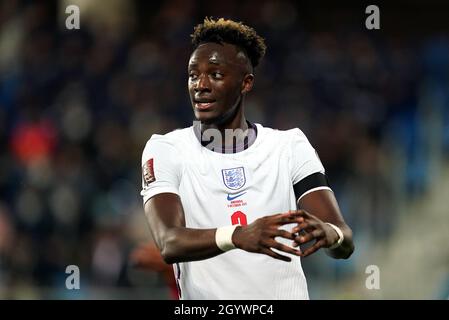 Tammy Abraham in Inghilterra durante la partita di qualificazione della Coppa del mondo FIFA a Estadi Nacional, Andorra. Data foto: Sabato 9 ottobre 2021. Foto Stock