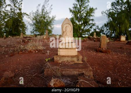Cimitero McBryde vicino a Port Allen su Kauai Foto Stock