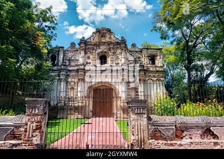La Cappella di San Jose el Viejo, Antigua, Guatemala, Foto Stock