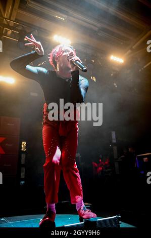 9 ottobre 2021, Doncaster, South Yorkshire, U.K: Yungblud,Life on Mars Tour,Doncaster Dome,UK, 09.10.2021 (Credit Image: © Robin Burns/ZUMA Press Wire) Foto Stock