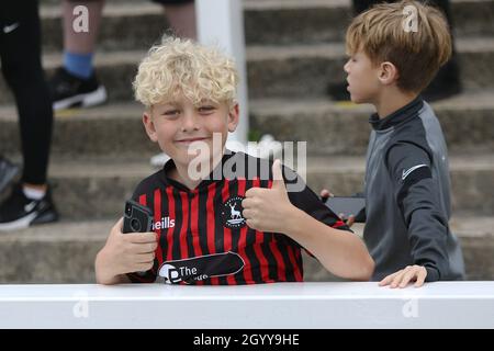 HARTLEPOOL, REGNO UNITO. 9 OTTOBRE. Durante la partita della Sky Bet League 2 tra Hartlepool United e Northampton Town a Victoria Park, Hartlepool sabato 9 ottobre 2021. (Credit: Harry Cook | MI News) Credit: MI News & Sport /Alamy Live News Foto Stock