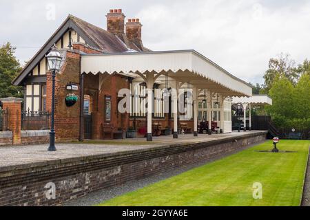 Edifici preservati della stazione reale di Wolferton vicino a Sandringham in Norfolk Foto Stock