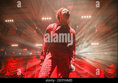 9 ottobre 2021, Doncaster, South Yorkshire, U.K: Yungblud,Life on Mars Tour,Doncaster Dome,UK, 09.10.2021 (Credit Image: © Robin Burns/ZUMA Press Wire) Foto Stock