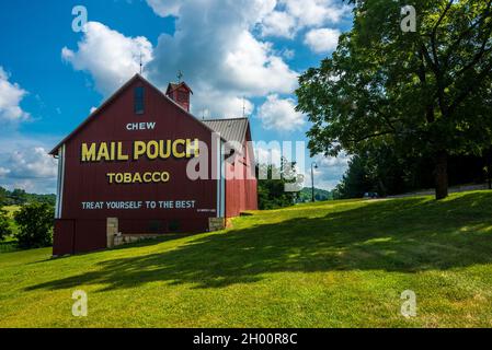 Posta Pouch Tobacco Barn - Lanesville - Indiana Foto Stock