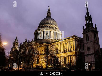 Cattedrale St Paul di Christopher Wren a Londra Foto Stock