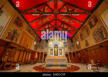 La Cattedrale Basilica di St. Augustine è una Cattedrale coloniale spagnola al 38 Cathedral Place nel centro di St. Augustine, Florida FL, USA. Foto Stock