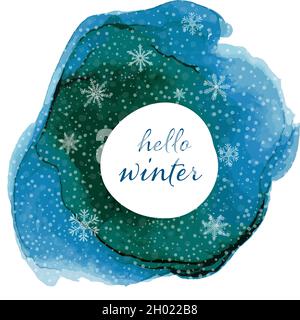 Inverno neve astrazione. Ciao inverno. Illustrazione vettoriale Illustrazione Vettoriale