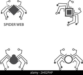 Vettore logo Spider Technology Illustrazione Vettoriale