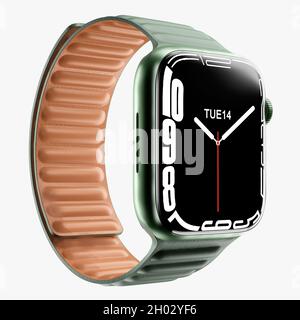 apple watch serie 7 3d modello di rendering Foto Stock