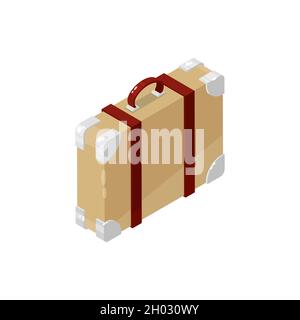 Icona della valigia in stile doodle Illustrazione Vettoriale