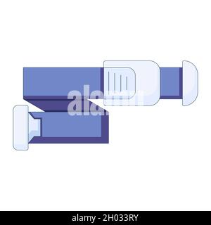 Tourniquet emostatico medico per analisi del sangue, icona in stile piatto. Illustrazione Vettoriale