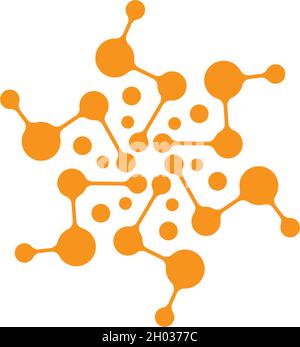 Molecola vettore logo Modello icona Illustrazione Vettoriale