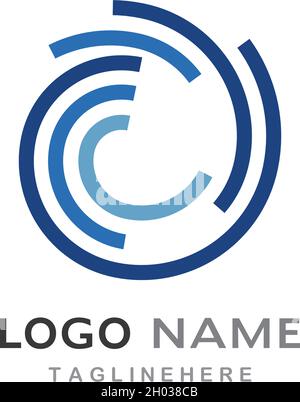 Vettore modello logo tecnologia aziendale Illustrazione Vettoriale