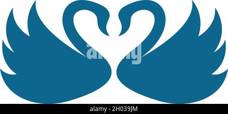 Swan modello logo illustrazione vettoriale design Illustrazione Vettoriale