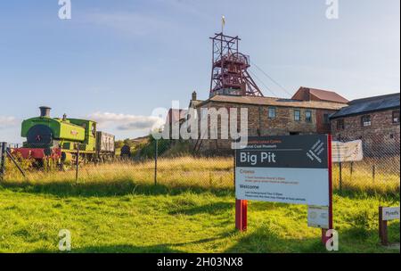 Blaenavon, Monmouthshire Galles UK Ottobre 10 2021 ingresso alla miniera di carbone Big Pit al Welsh Heritage Museum Big Pit a Blaenafon Galles Foto Stock