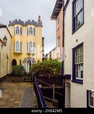 Totnes architettura e Street scene Foto Stock