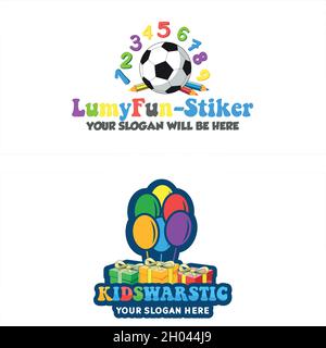 Colorato logo per bambini Illustrazione Vettoriale