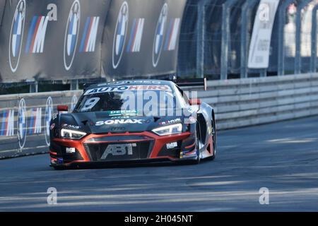 Primo 10.10.2021 Motorsport, DTM 2021 - Stagione finale al Norisring, GER, Nuernberg, Norisring immagine: Mike Rockenfeller (ABT Sportsline, Audi R8 LMS) DTM gara 2 Foto Stock