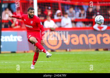 Alex Penny di Kidderminster Harriers durante la partita della National League North ad Aggborough, Kidderminster. Data foto: Sabato 9 ottobre 2021. Foto Stock