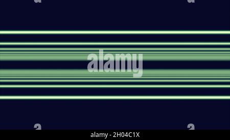 Linee verdi che si muovono su sfondo nero. Animazione ciclica. Animazione con linee verdi. Foto Stock