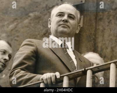 Presidente dell'Unione Sovietica Mikhail Gorbachev, anni '80 Foto Stock