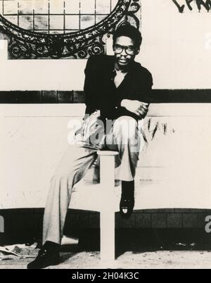 Pianista e compositore americano Herbie Hancock, anni '80 Foto Stock