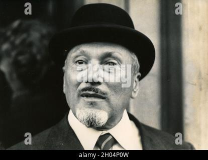 Rabbi Capo di Roma Elio Toaff, Italia 1980 Foto Stock