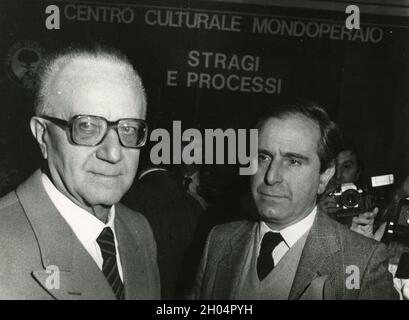 Presidente italiano della Corte Suprema Giudice Franz Sesti, anni '80 Foto Stock