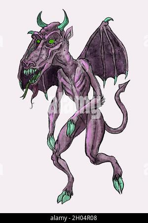 L'illustrazione di Jersey Devil Foto Stock