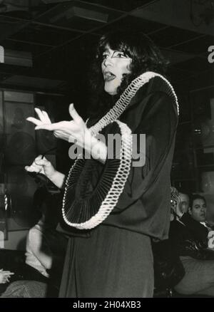 Cantante e cantautore italiano Renato Zero, 1970 Foto Stock