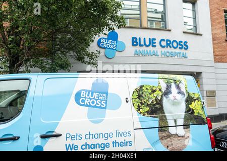 Londra - Ottobre 2021: Blue Cross Animal Hospital vicino a Victoria Station, un'associazione di beneficenza britannica per il benessere degli animali Foto Stock