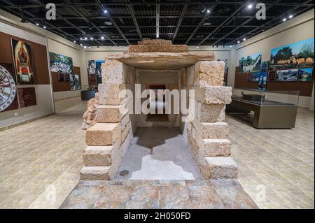 Aleksandrovo, Bulgaria. Interno della tomba di Aleksandrovo, una tomba Tracia del IV secolo a.C. Foto Stock